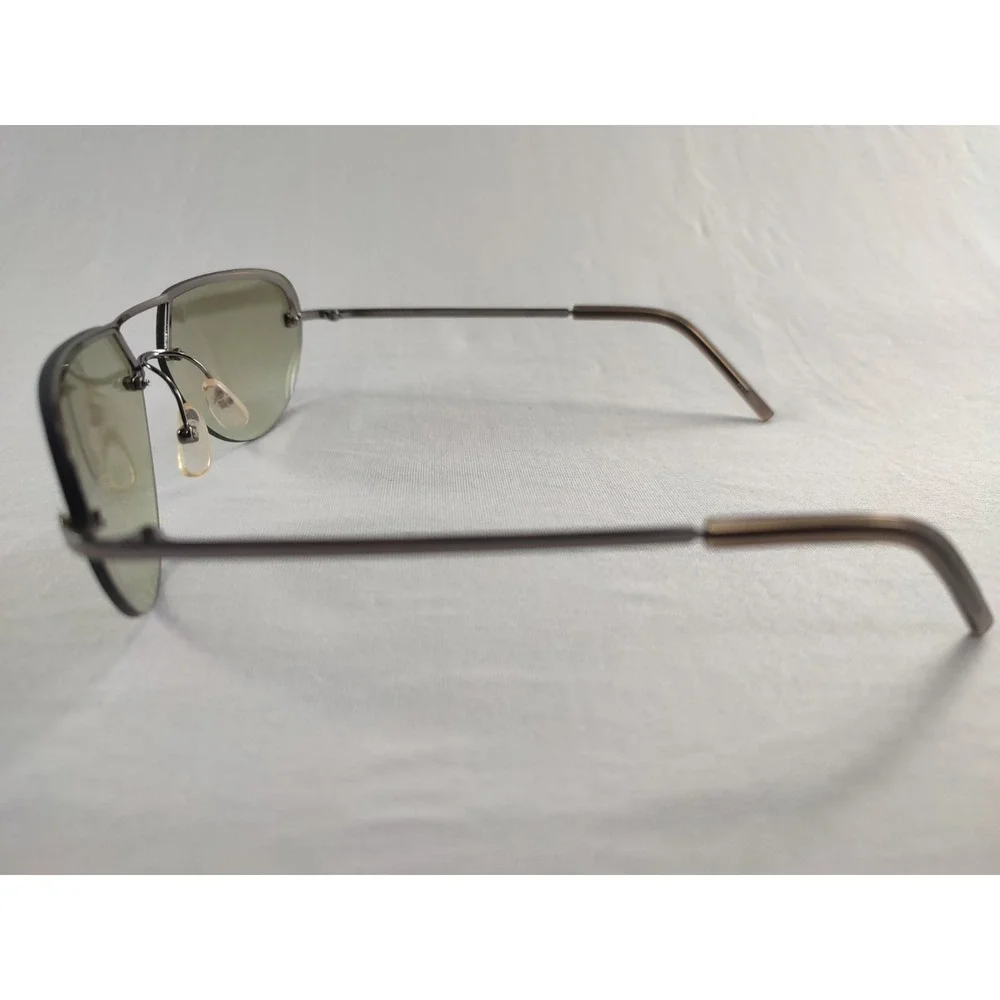 AV by Adrienne Vittadini Sunglasses AV‎ EX#1 Gunmetal Aviator Green Flash 62-13